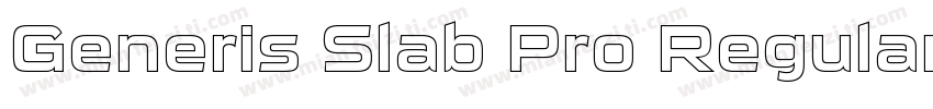 Generis Slab Pro Regular字体转换
